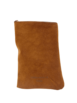 Yerbero Cuero Café con Grabado de Puerto Natales