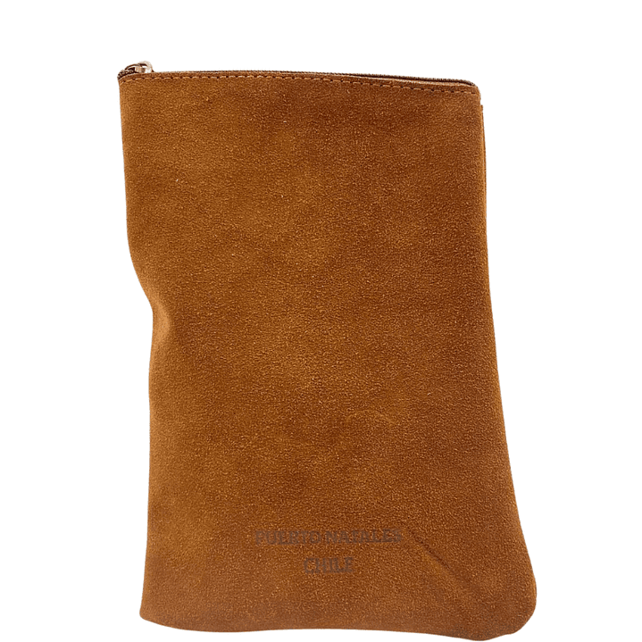 Yerbero Cuero Café con Grabado de Puerto Natales 2