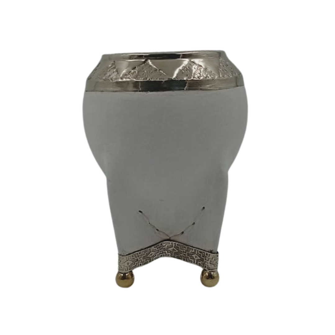 Mate Torpedo Imperial Blanco con Aplicaciones de Alpaca 1