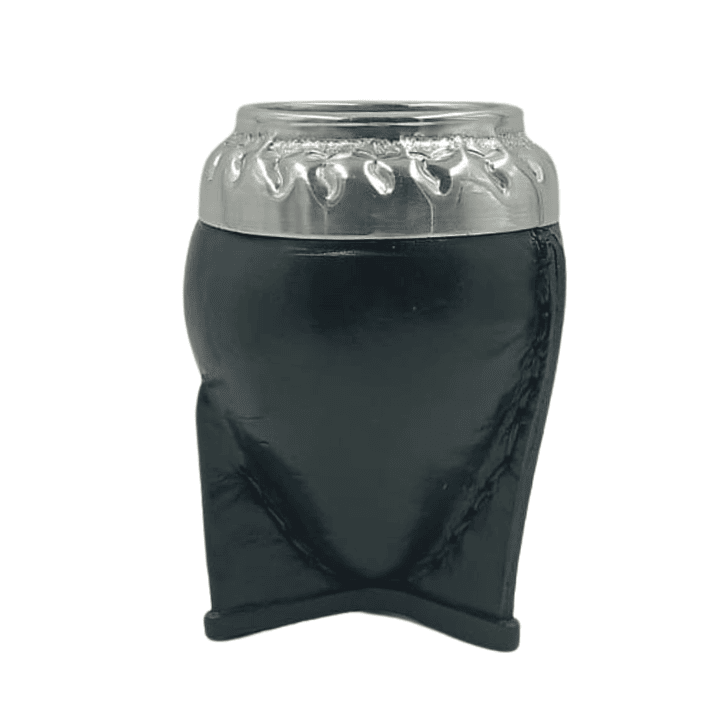 Mate Torpedo con Virola de Aluminio y Cuero Negro  1