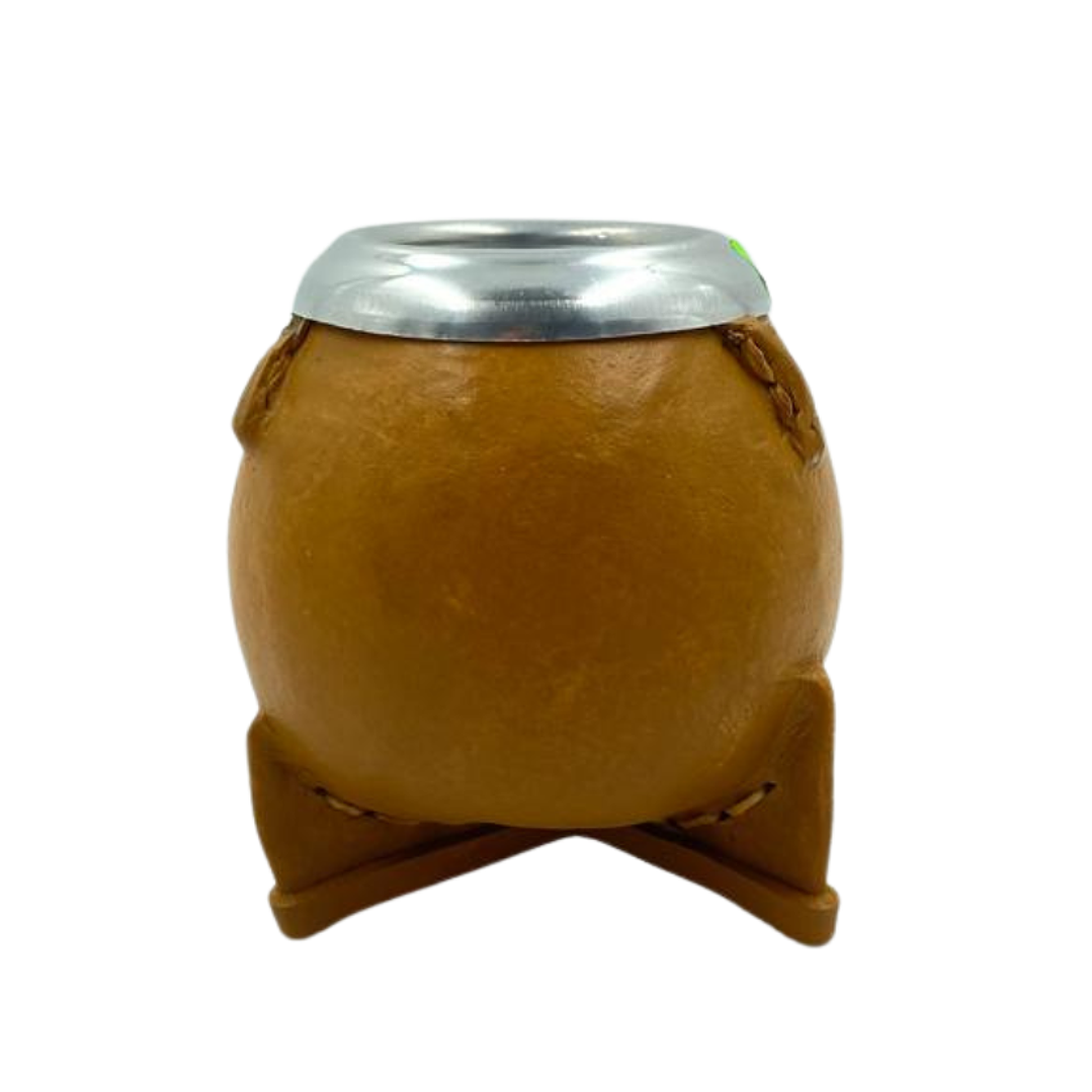 Mate Torpedo de Calabaza y Cuero Beige  1