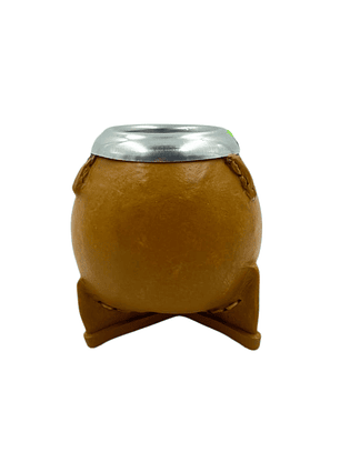 Mate Torpedo de Calabaza y Cuero Beige 