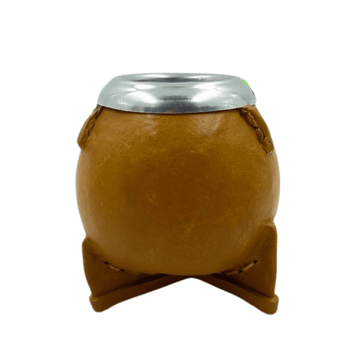 Mate Torpedo de Calabaza y Cuero Beige  1