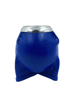 Mate de Calabaza Torpedo con Cuero Azul 