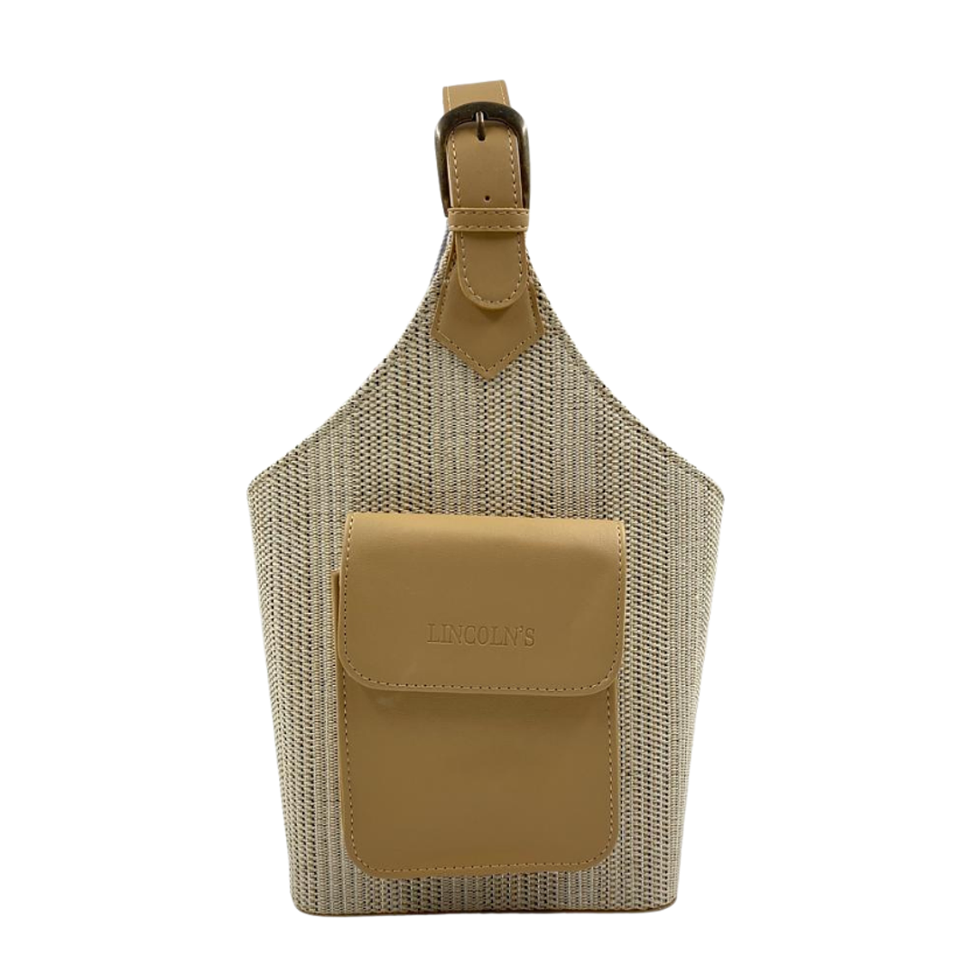 Canasto Matero Lincoln's Tejido Crudo y Negro 1