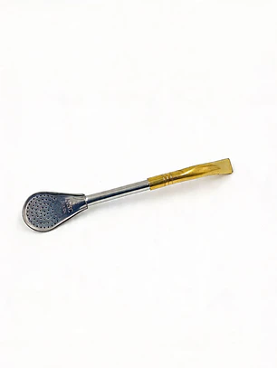 Bombilla Acero Pico de Loro dorado