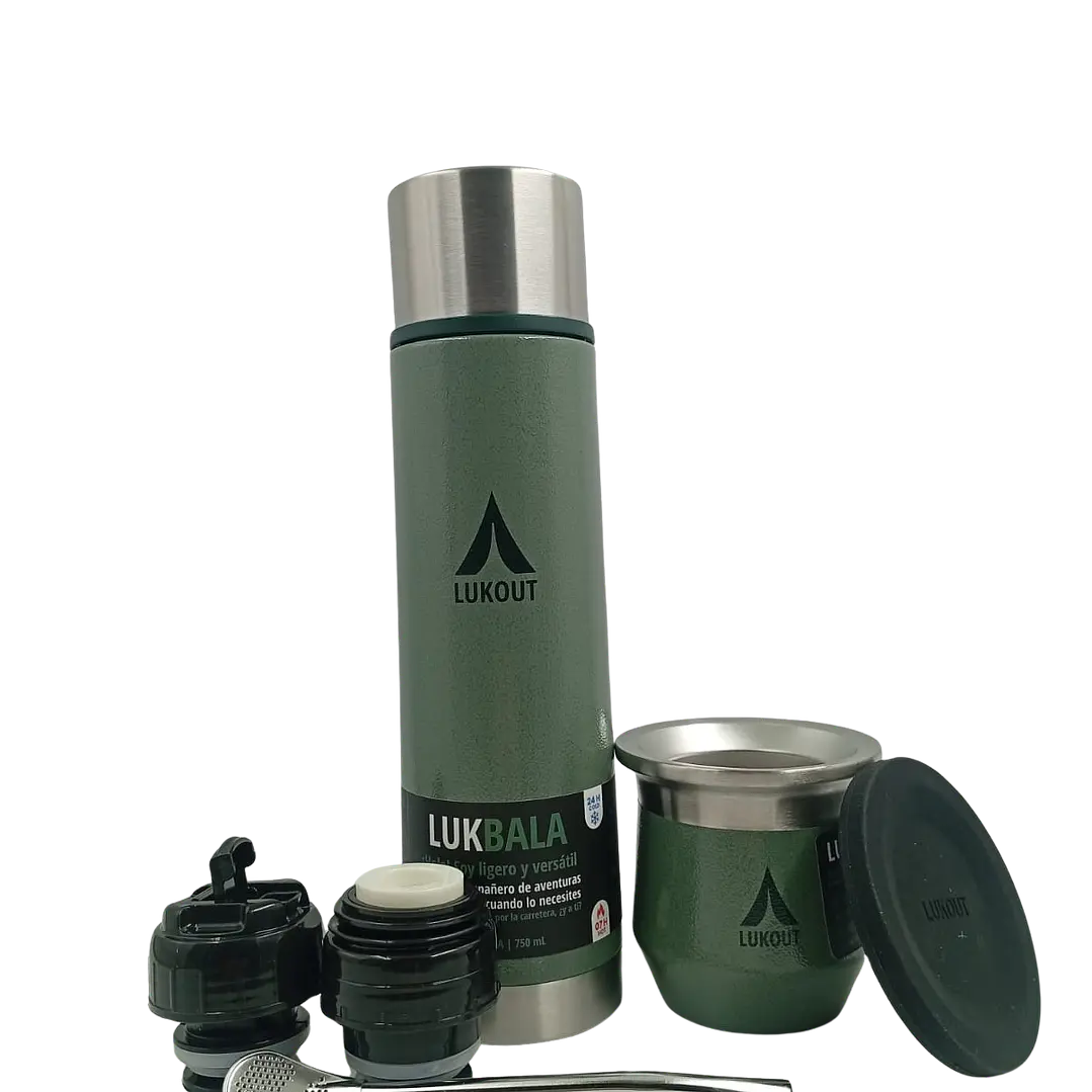 Kit Termo Bala 750 mL Lockout  Mate 170 mL Army 1