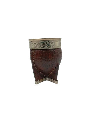 Mate Imperial con virola y base cincelada de alpaca