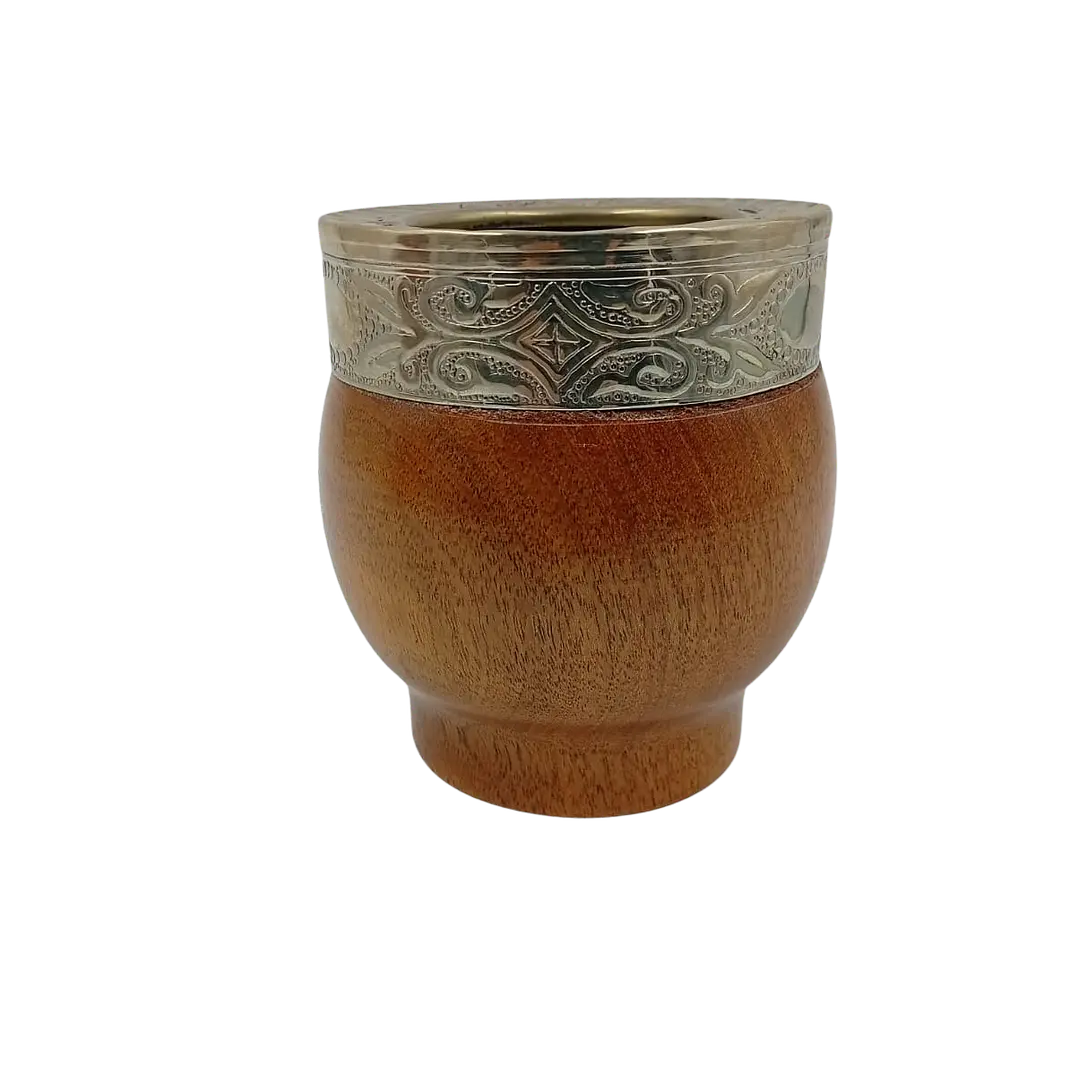 Mate Imperial de Algarrobo con Virola de Alpaca  2
