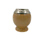 Mate torpedo de Algarrobo con virola de alpaca cincelada - Miniatura 1