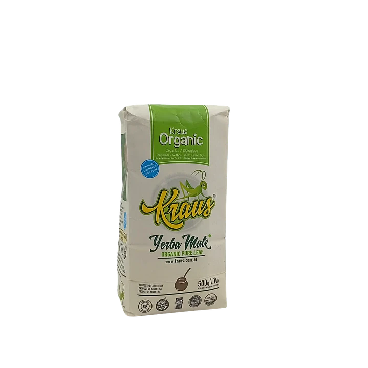 Yerba Mate Kraus orgánica pura hoja 1