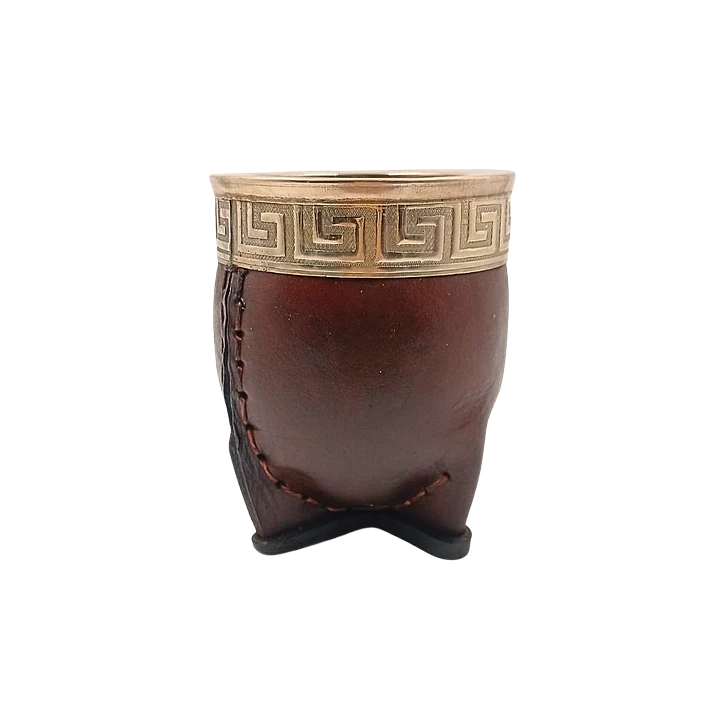 Calabaza imperial cuero liso café y virola greco 1