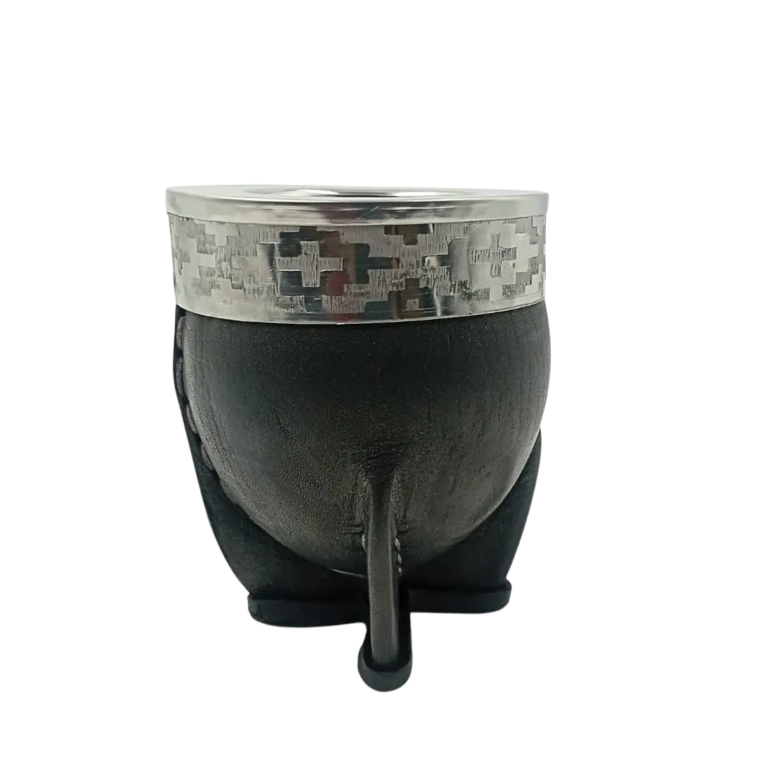 Mate Imperial Virola de acero cuero negro 1