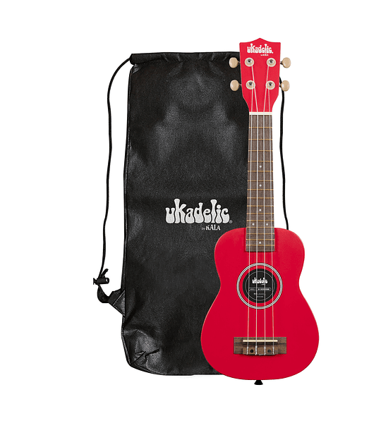 Ukelele Soprano Kala CHERRY BOMB ¡Incluye funda afinador y correa!