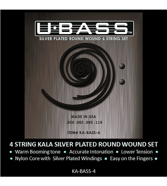 Encordado Ubass Silver Round Wound 4 cuerdas set