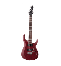 GUITARRA ELÉCTRICA OPEN PORE BLACK CHERRY, CORT X100-OPBC