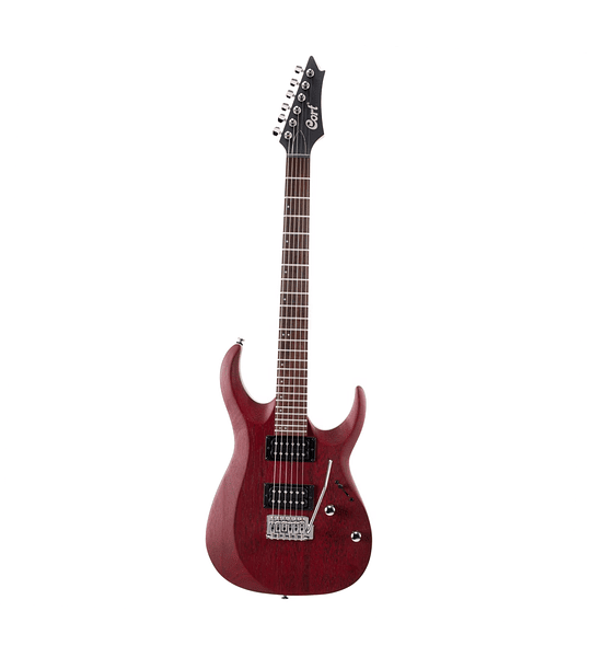 GUITARRA ELÉCTRICA OPEN PORE BLACK CHERRY, CORT X100-OPBC