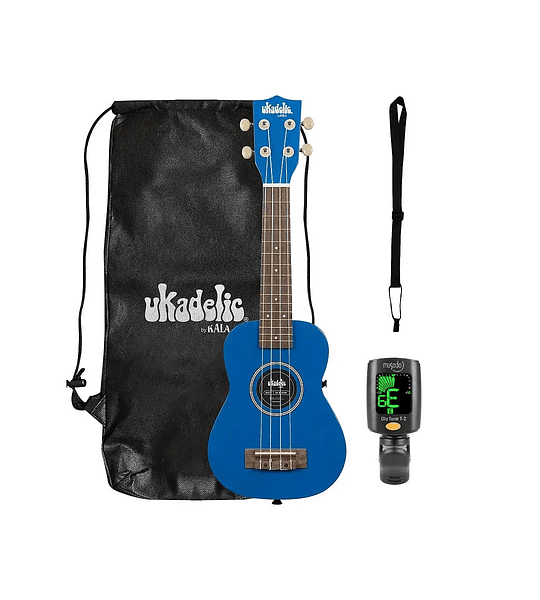 Ukelele Soprano Kala BLUE INK ¡Incluye funda afinador y correa!