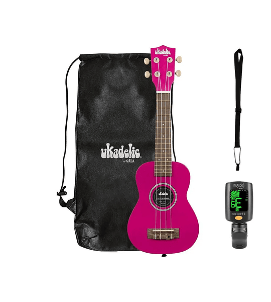 Ukelele Soprano Kala DRAGONFRUIT ¡Incluye funda afinador y correa!