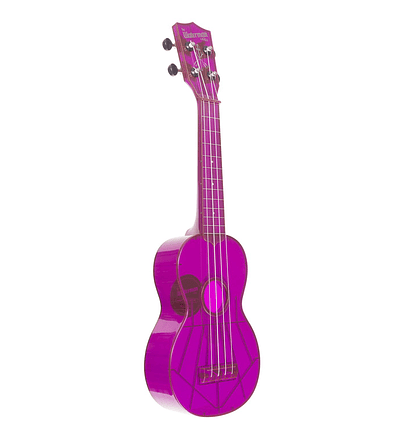 Ukelele Makala Waterman MORADO TRANSPARENTE ¡Incluye funda afinador!