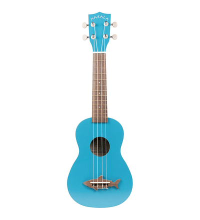 Ukelele Makala Shark AZULADO ¡Incluye funda, afinador y correa!