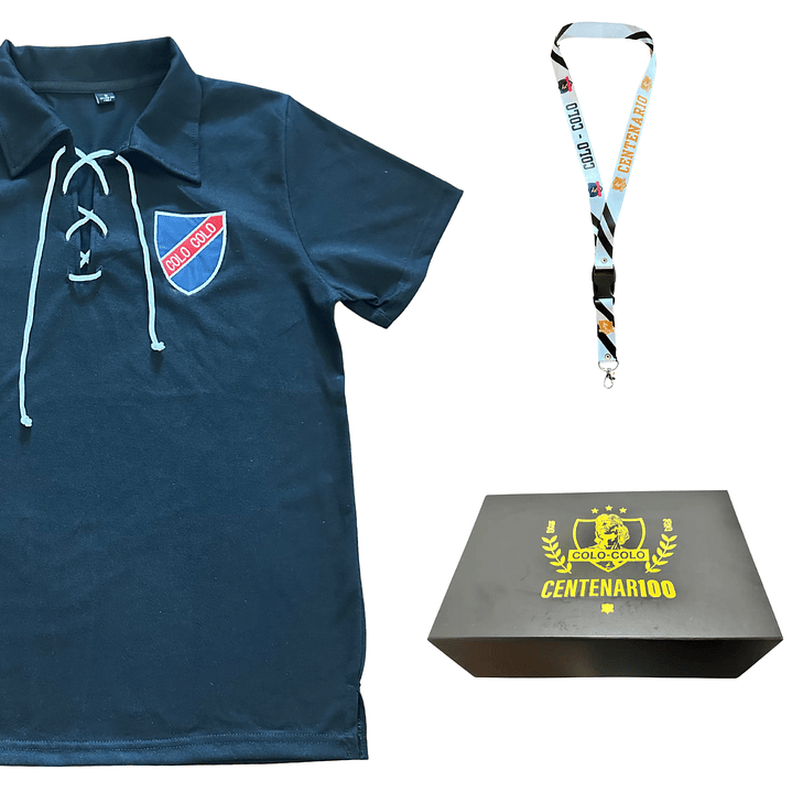 Caja Centenario Colo Colo - Camiseta Negra Manga corta 1925 1