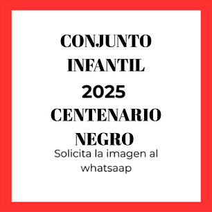 Conjunto infantil Colo Colo 2025  Centenario negro 