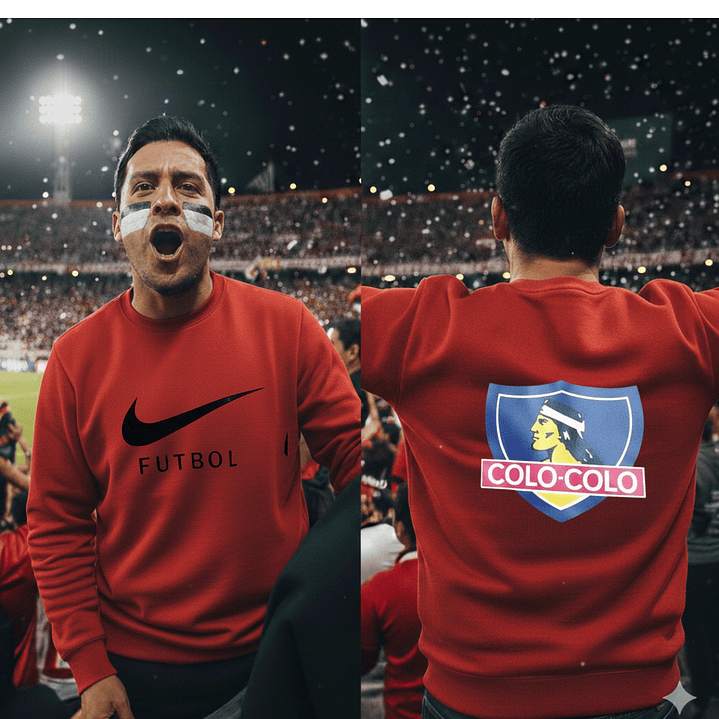 Poleron años noventa Colo Colo Rojo 1
