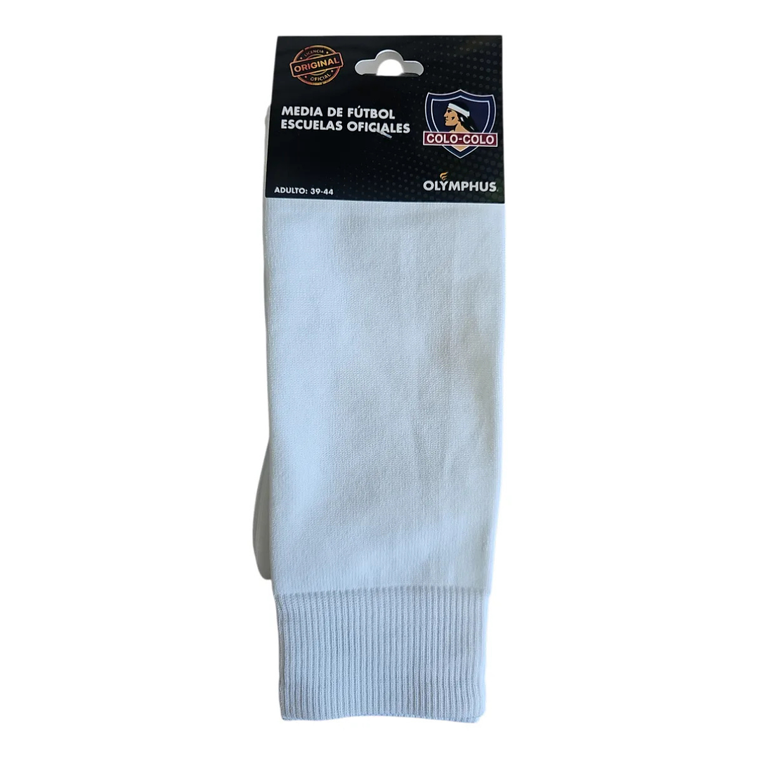 Medias Adulto Colo Colo blancas  1