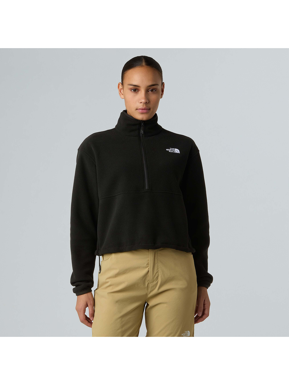 Forro polar corto con media cremallera Glacier para mujer 5