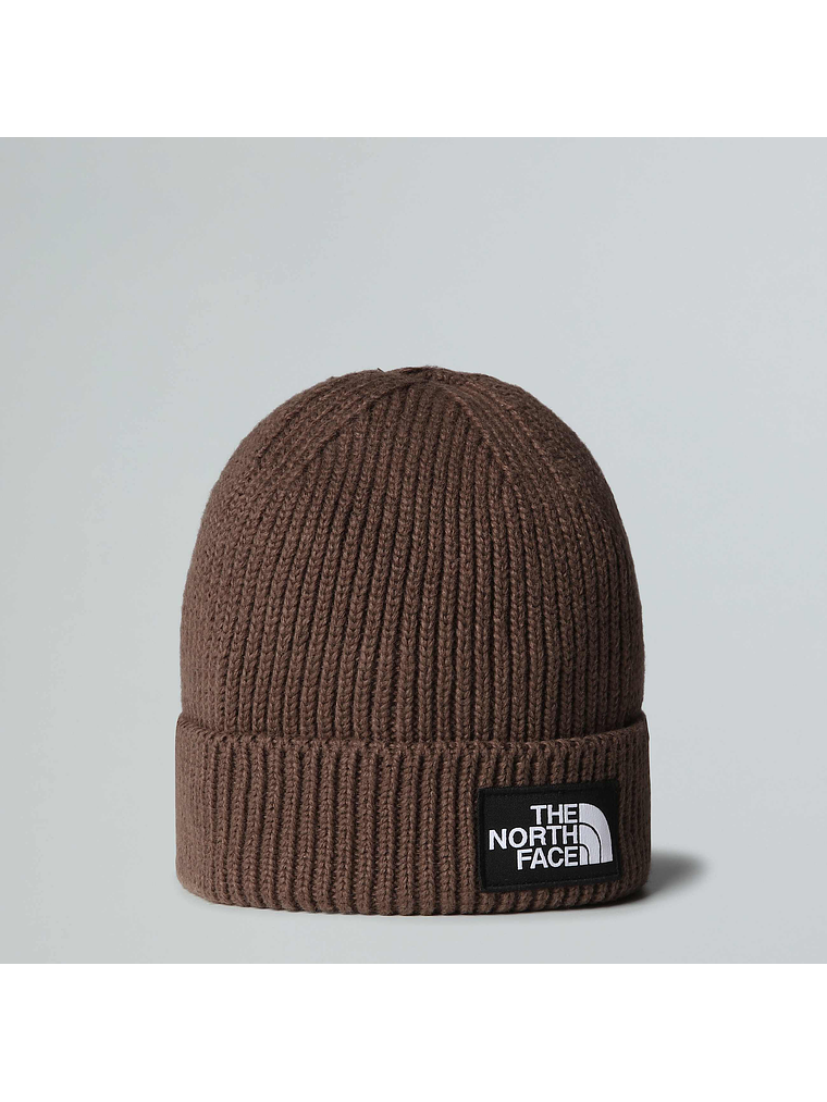 Gorro de punto elástico con borde y logotipo de TNF 1