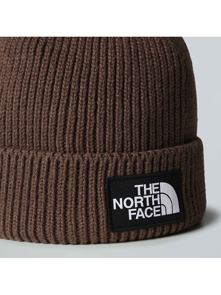 Gorro de punto elástico con borde y logotipo de TNF 3