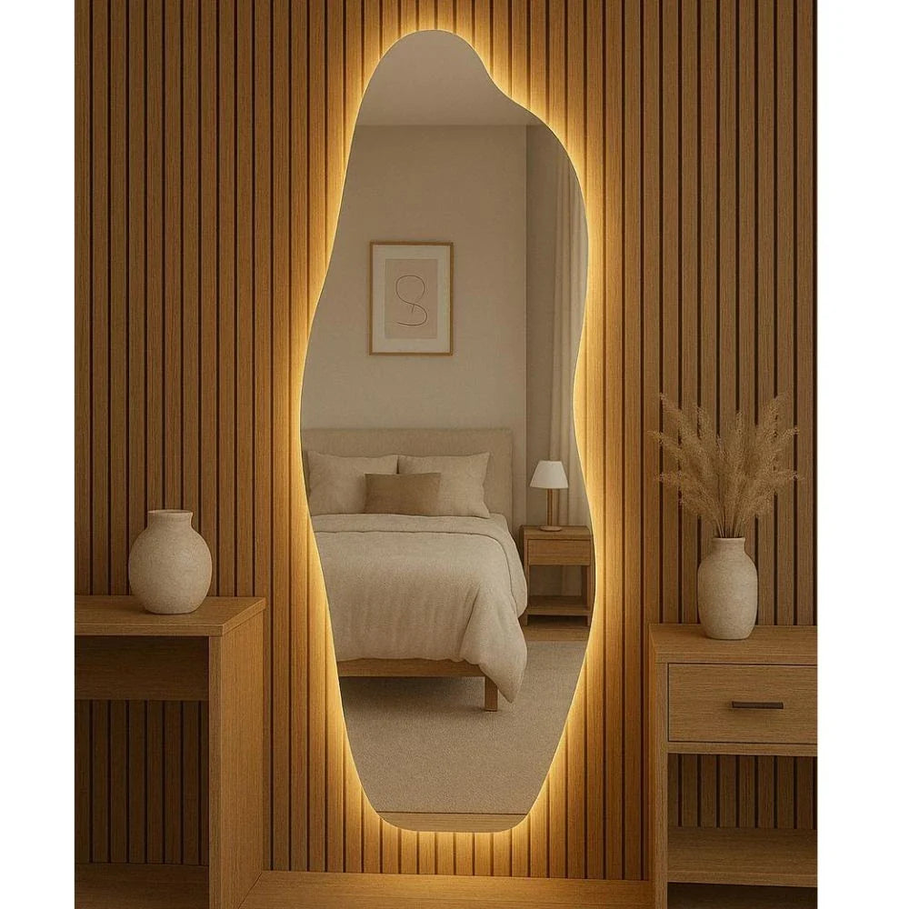 Espejo orgánico LED moderno, decorativo y de lujo, 160 x 60 cm | OFERTA 2