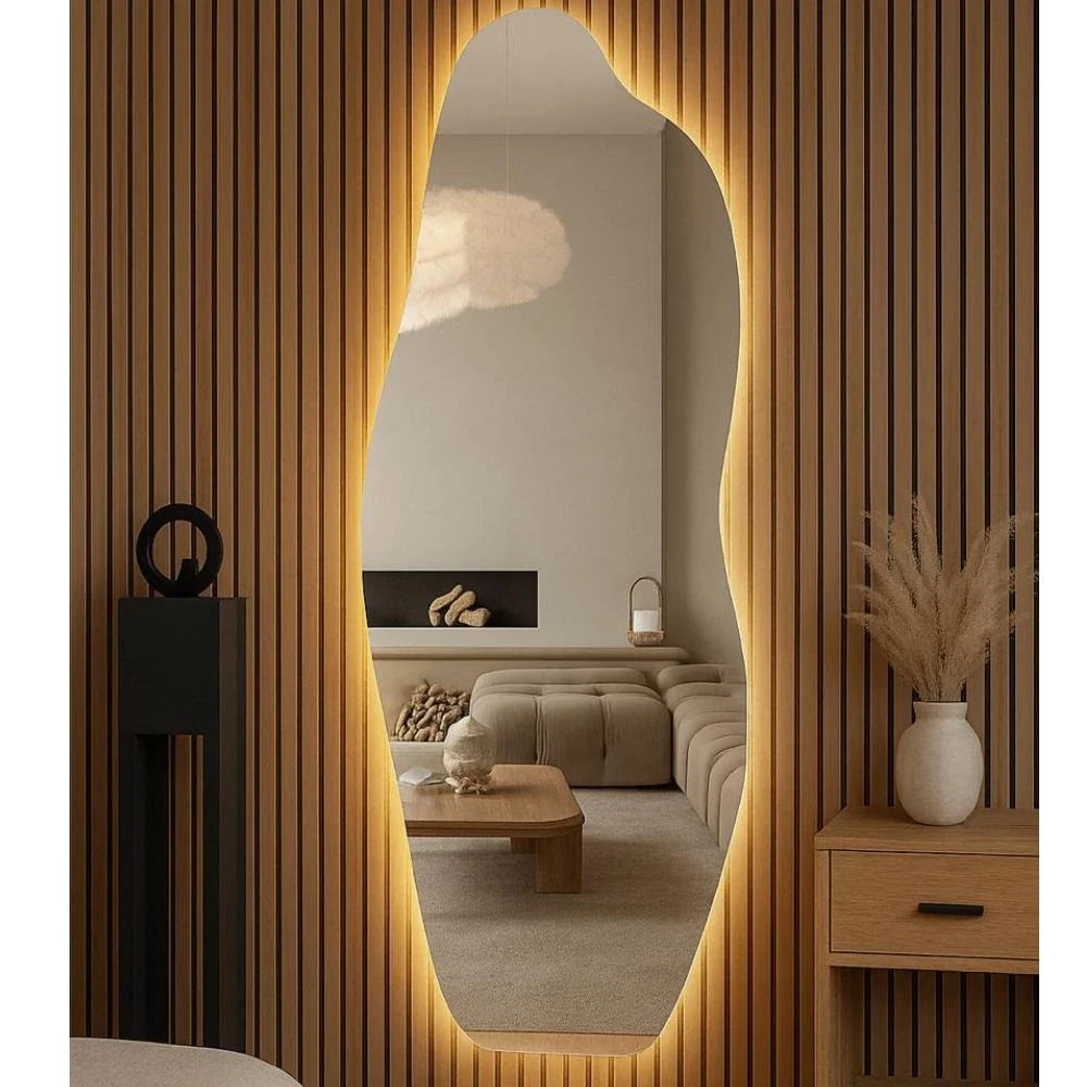 Espejo orgánico LED moderno, decorativo y de lujo, 160 x 60 cm | OFERTA 3