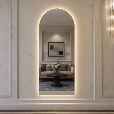 Espejo Ovalado estilo Pinterest con base recta y LED 150 cm / 170 cm – Rebajas 2