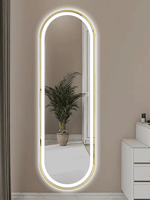 Espejo estilo Pinterest con LED TOUCH ovalado – Emery 170x70 cm – Liquidación