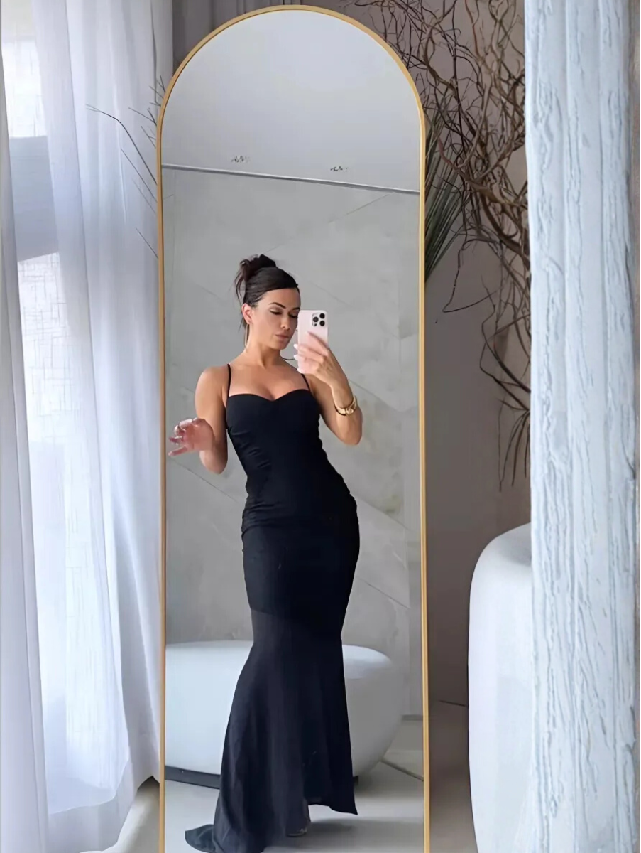 Espejo estilo Pinterest con soporte y marco dorado – EN OFERTA 3