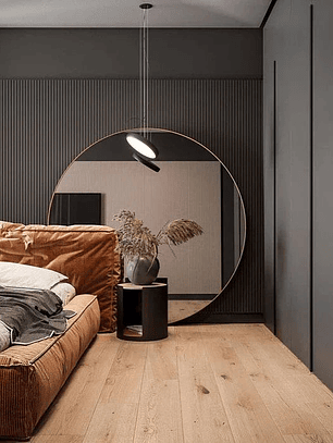 Espejo redondo decorativo grande 90 x 90 cm – Rebajas