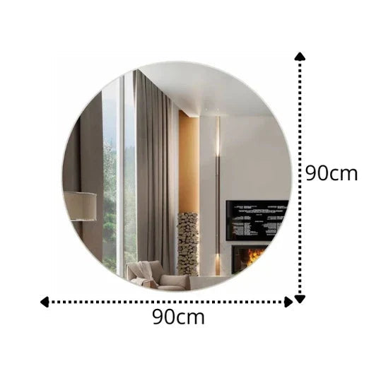 Espejo redondo decorativo grande 90 x 90 cm – Rebajas 4