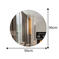 Espejo redondo decorativo grande 90 x 90 cm – Rebajas - Miniatura 4