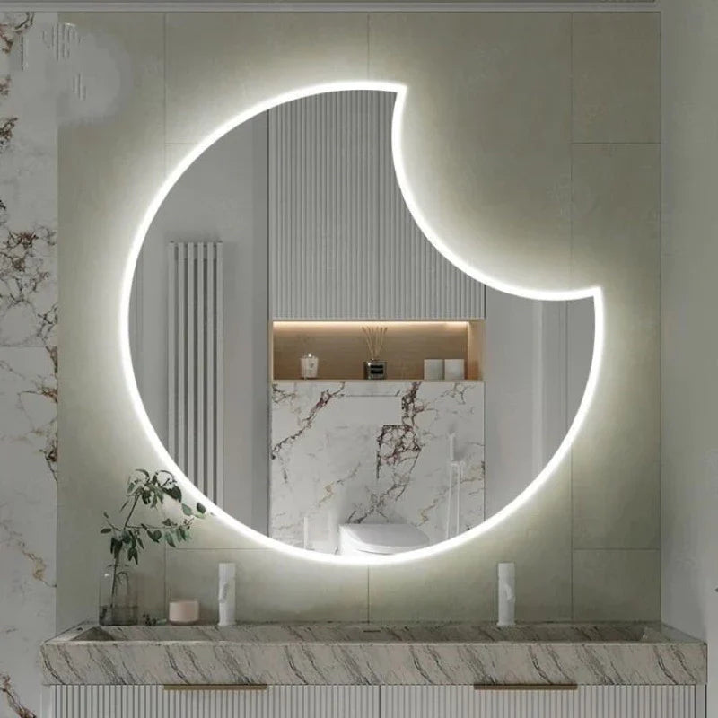 Espejo de pared LED orgánico decorativo 60x60 – Liquidación 1
