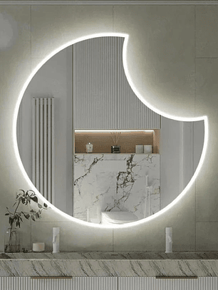 Espejo de pared LED orgánico decorativo 60x60 – Liquidación