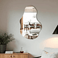 Espejo de cuerpo entero grande en estética orgánica, 115 x 60 cm, pulido, decorativo, en oferta. - Miniatura 1