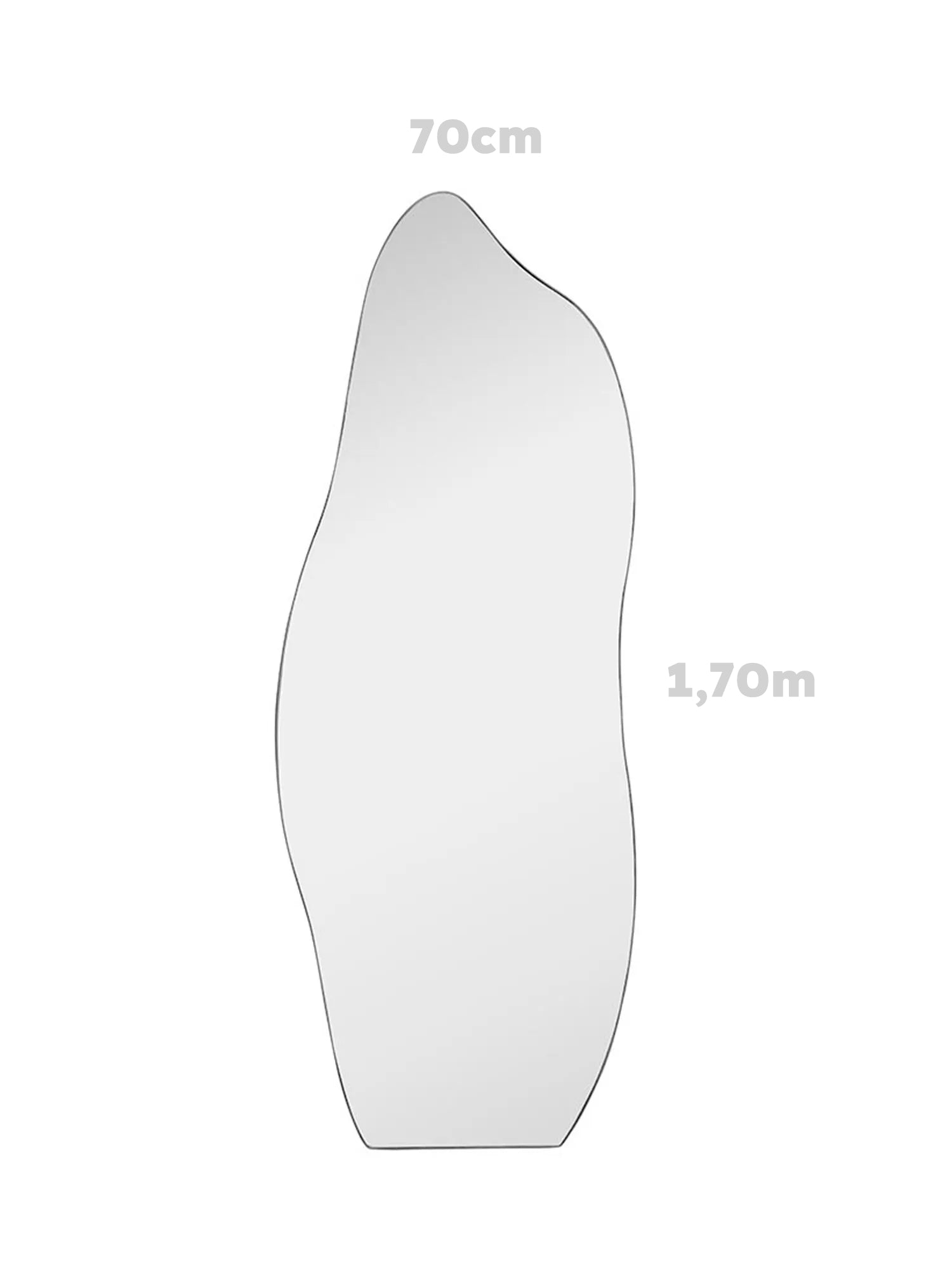 Espejo decorativo orgánico grande – Flamme – Cuerpo entero – 70 x 170 cm – Liquidación 4