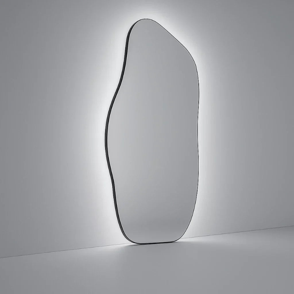 Espejo de cuerpo entero Lopazzi de diseño orgánico con LED Touch Frío/Cálido, 115 x 60 cm – Rebajas 4