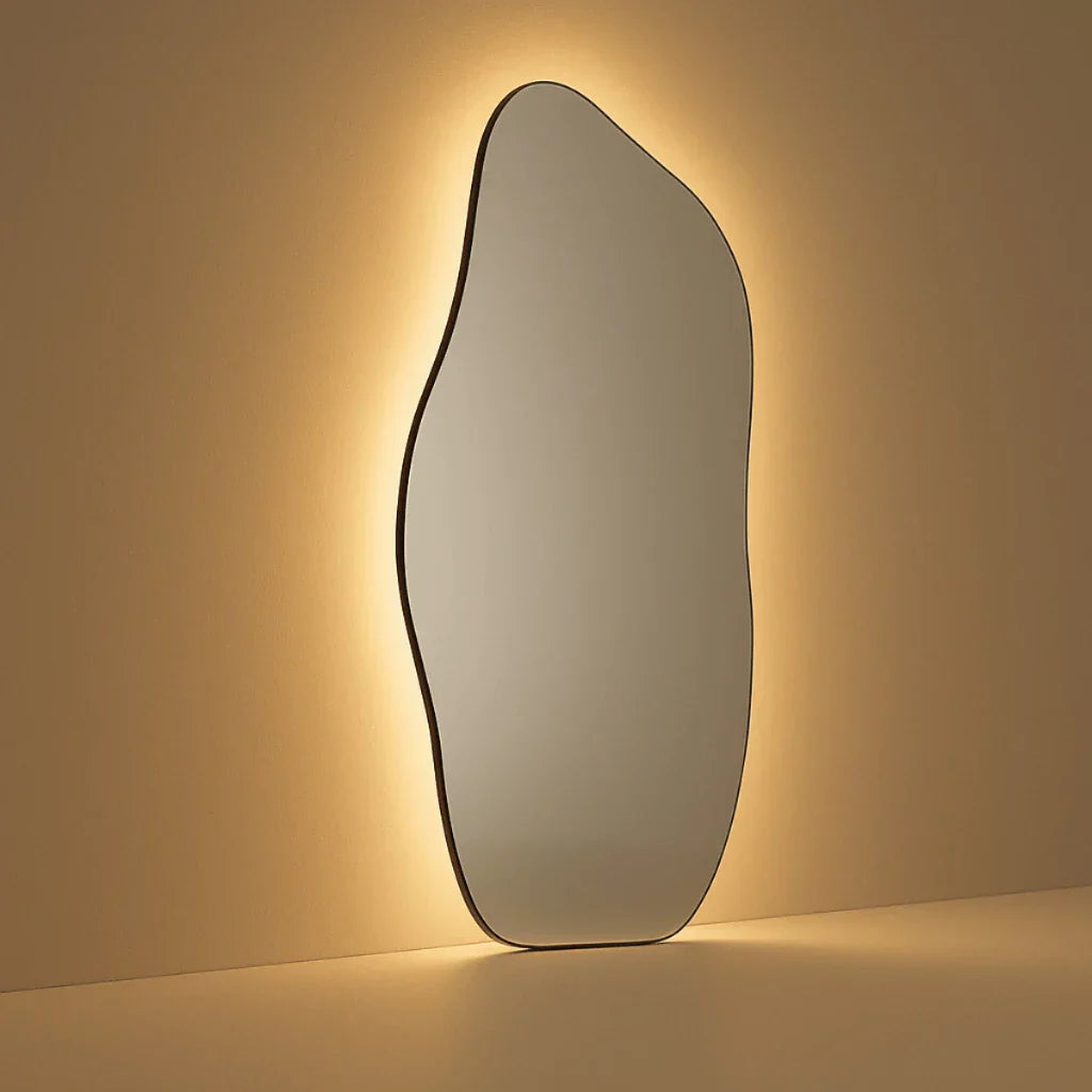 Espejo de cuerpo entero Lopazzi de diseño orgánico con LED Touch Frío/Cálido, 115 x 60 cm – Rebajas 5