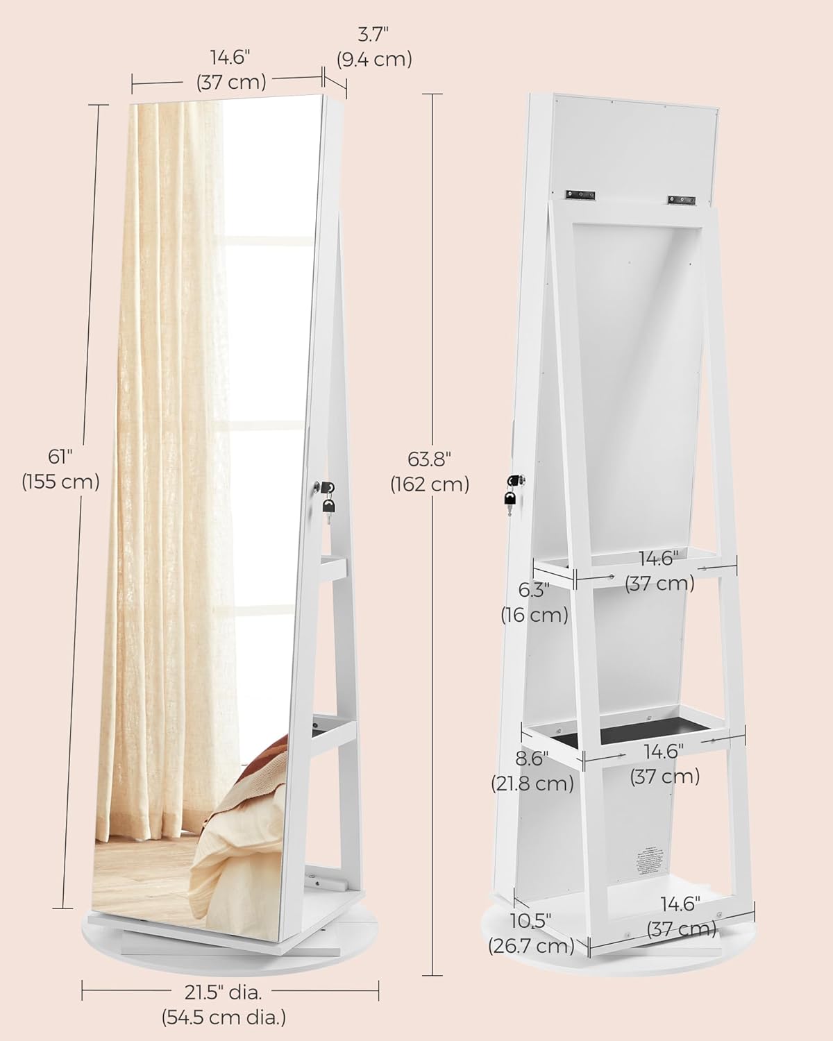 Espejo con estante y joyero — REBAJAS 2