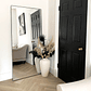 Xavril – Espejo de cuerpo entero rectangular grande de metal negro, 179 cm x 80 cm - Miniatura 1