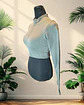 Poleron Crop Top Gris - Miniatura 4