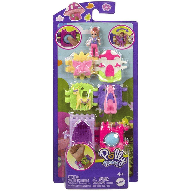 Polly Pocket Set Brazalete De Tesoros Hada Mágica